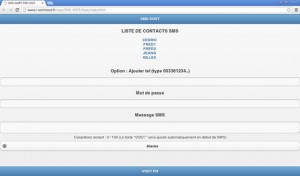 Vue web sms-vost